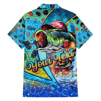 Personalized Kiss My Bass Fishing Hawaiian Shirt Fish Me Luck - Wonder Print Shop