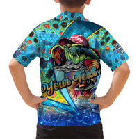 Personalized Kiss My Bass Fishing Hawaiian Shirt Fish Me Luck - Wonder Print Shop