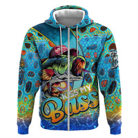 Personalized Kiss My Bass Fishing Hoodie Fish Me Luck - Wonder Print Shop