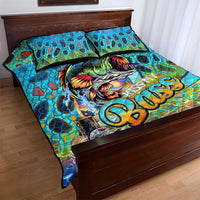 Kiss My Bass Fishing Quilt Bed Set Fish Me Luck - Wonder Print Shop