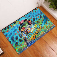 Kiss My Bass Fishing Rubber Doormat Fish Me Luck - Wonder Print Shop
