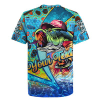 Personalized Kiss My Bass Fishing Rugby Jersey Fish Me Luck - Wonder Print Shop