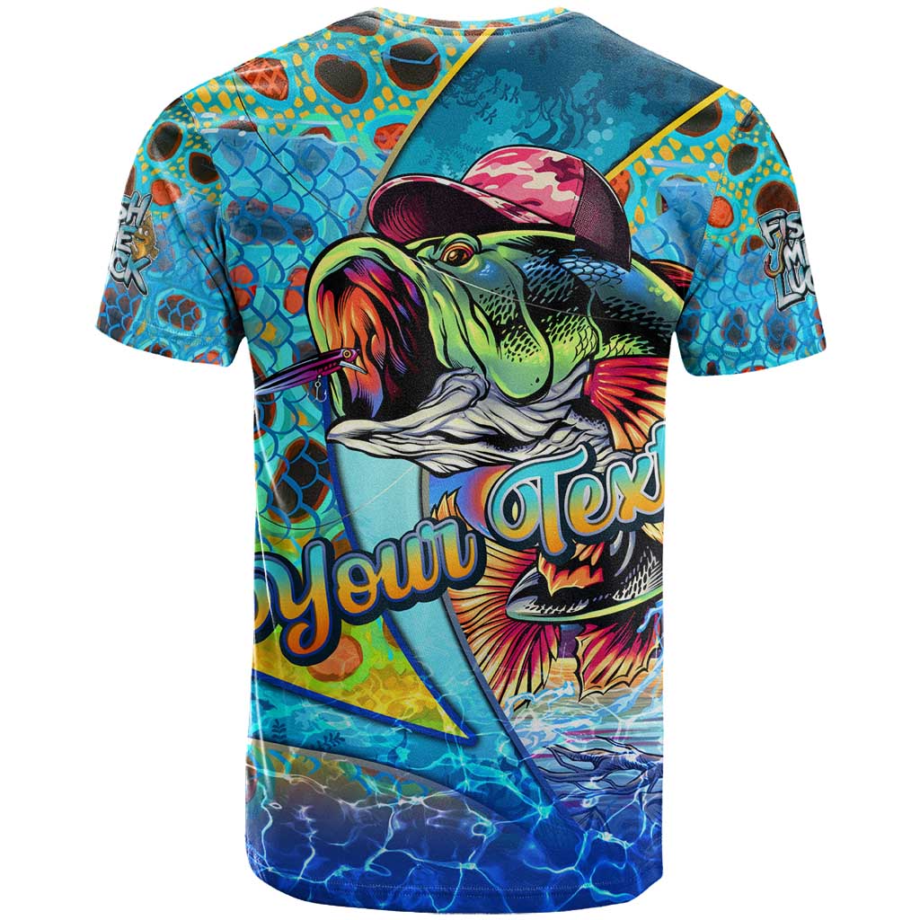 Personalized Kiss My Bass Fishing T Shirt Fish Me Luck - Wonder Print Shop