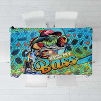 Kiss My Bass Fishing Tablecloth Fish Me Luck - Wonder Print Shop