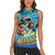 Personalized Kiss My Bass Fishing Women Sleeveless Polo Shirt Fish Me Luck - Wonder Print Shop