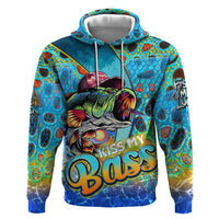 Personalized Kiss My Bass Fishing Zip Hoodie Fish Me Luck - Wonder Print Shop