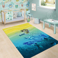 Fishing Bone Summer Bass Area Rug Fishbone Ocean - Wonder Print Shop