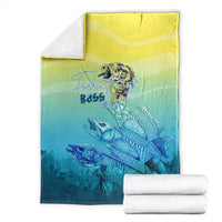 Fishing Bone Summer Bass Blanket Fishbone Ocean
