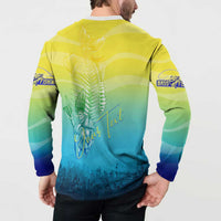 Personalized Fishing Bone Summer Bass Button Sweatshirt Fishbone Ocean - Wonder Print Shop