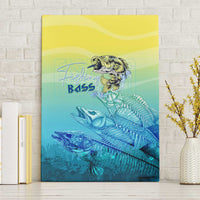 Fishing Bone Summer Bass Canvas Wall Art Fishbone Ocean - Wonder Print Shop