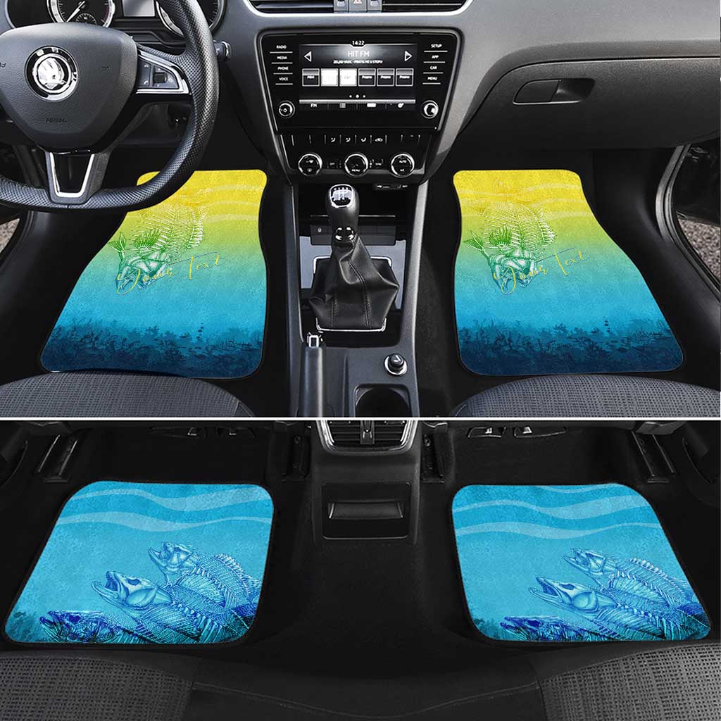 Fishing Bone Summer Bass Car Mats Fishbone Ocean - Wonder Print Shop