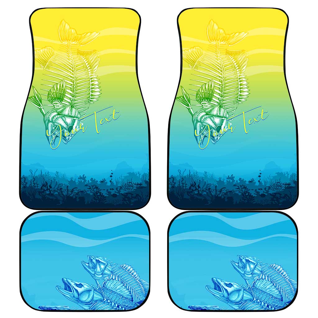 Fishing Bone Summer Bass Car Mats Fishbone Ocean - Wonder Print Shop