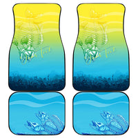 Fishing Bone Summer Bass Car Mats Fishbone Ocean - Wonder Print Shop