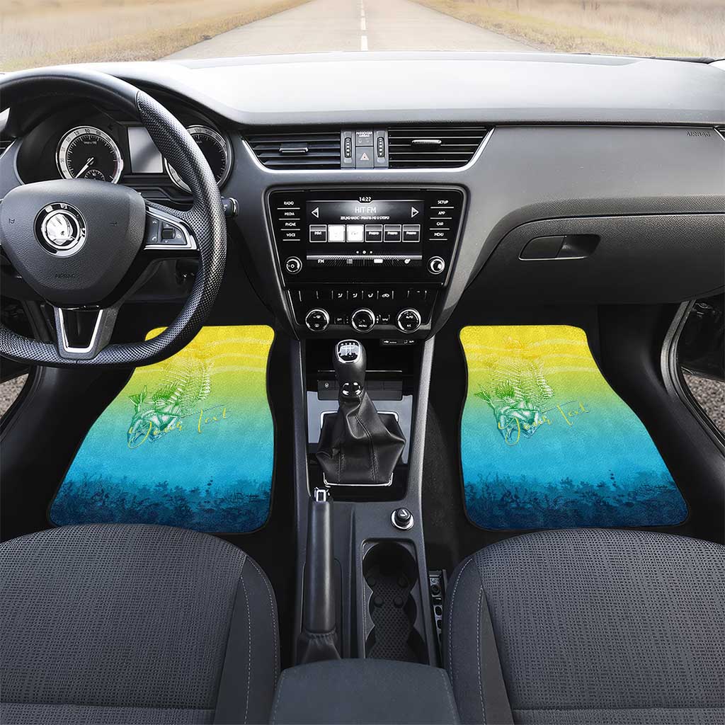 Fishing Bone Summer Bass Car Mats Fishbone Ocean - Wonder Print Shop