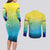Personalized Fishing Bone Summer Bass Couples Matching Long Sleeve Bodycon Dress and Long Sleeve Button Shirt Fishbone Ocean - Wonder Print Shop