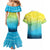 Personalized Fishing Bone Summer Bass Couples Matching Mermaid Dress and Hawaiian Shirt Fishbone Ocean - Wonder Print Shop