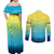 Personalized Fishing Bone Summer Bass Couples Matching Off Shoulder Maxi Dress and Long Sleeve Button Shirt Fishbone Ocean - Wonder Print Shop