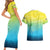 Personalized Fishing Bone Summer Bass Couples Matching Short Sleeve Bodycon Dress and Hawaiian Shirt Fishbone Ocean - Wonder Print Shop