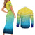 Personalized Fishing Bone Summer Bass Couples Matching Short Sleeve Bodycon Dress and Long Sleeve Button Shirt Fishbone Ocean - Wonder Print Shop