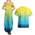 Personalized Fishing Bone Summer Bass Couples Matching Summer Maxi Dress and Hawaiian Shirt Fishbone Ocean - Wonder Print Shop