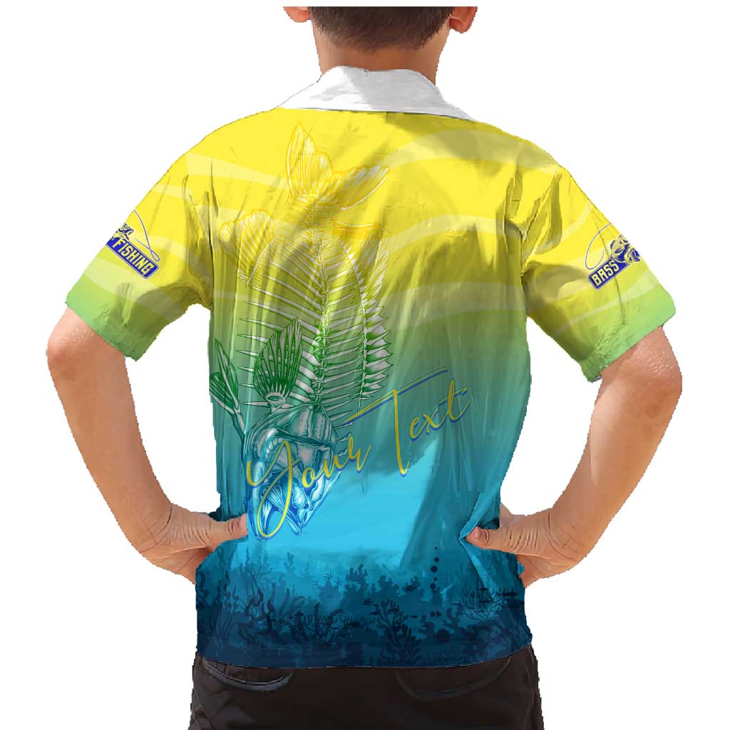 Personalized Fishing Bone Summer Bass Family Matching Mermaid Dress and Hawaiian Shirt Fishbone Ocean - Wonder Print Shop