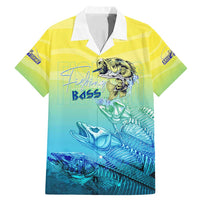 Personalized Fishing Bone Summer Bass Family Matching Mermaid Dress and Hawaiian Shirt Fishbone Ocean - Wonder Print Shop