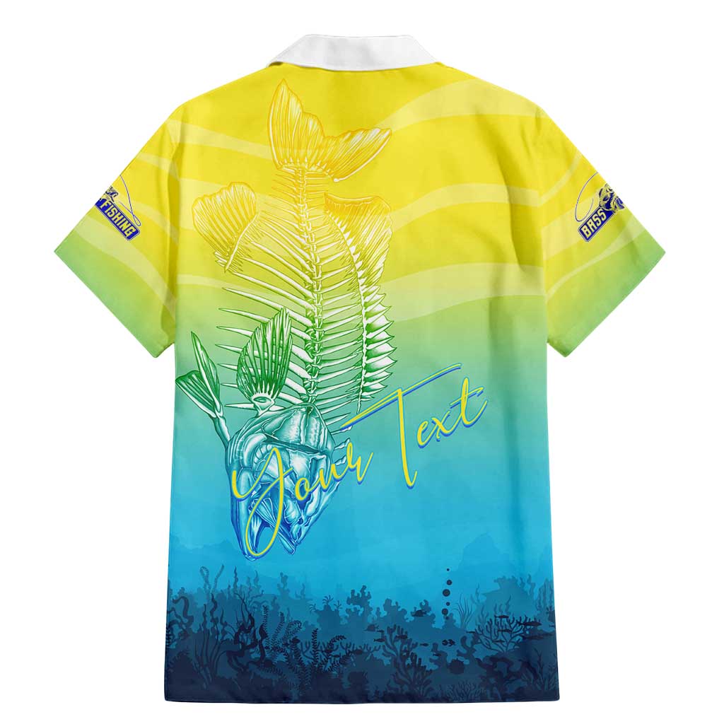 Personalized Fishing Bone Summer Bass Family Matching Mermaid Dress and Hawaiian Shirt Fishbone Ocean - Wonder Print Shop
