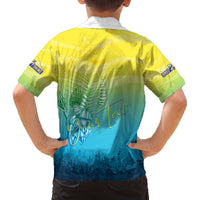 Personalized Fishing Bone Summer Bass Family Matching Off The Shoulder Long Sleeve Dress and Hawaiian Shirt Fishbone Ocean - Wonder Print Shop
