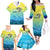 Personalized Fishing Bone Summer Bass Family Matching Off The Shoulder Long Sleeve Dress and Hawaiian Shirt Fishbone Ocean - Wonder Print Shop