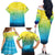 Personalized Fishing Bone Summer Bass Family Matching Off The Shoulder Long Sleeve Dress and Hawaiian Shirt Fishbone Ocean - Wonder Print Shop