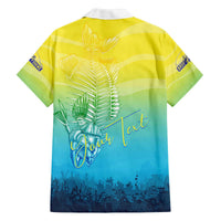 Personalized Fishing Bone Summer Bass Family Matching Off The Shoulder Long Sleeve Dress and Hawaiian Shirt Fishbone Ocean - Wonder Print Shop