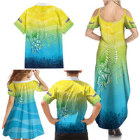 Personalized Fishing Bone Summer Bass Family Matching Summer Maxi Dress and Hawaiian Shirt Fishbone Ocean - Wonder Print Shop