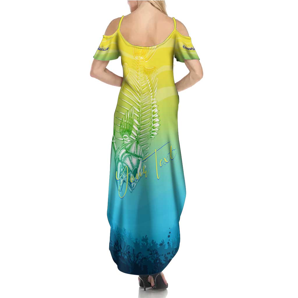 Personalized Fishing Bone Summer Bass Family Matching Summer Maxi Dress and Hawaiian Shirt Fishbone Ocean - Wonder Print Shop