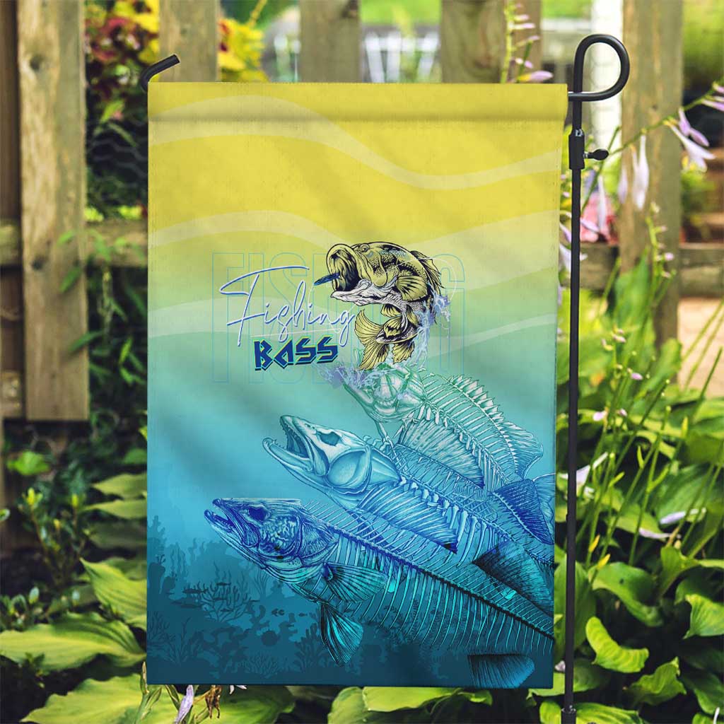 Fishing Bone Summer Bass Garden Flag Fishbone Ocean - Wonder Print Shop