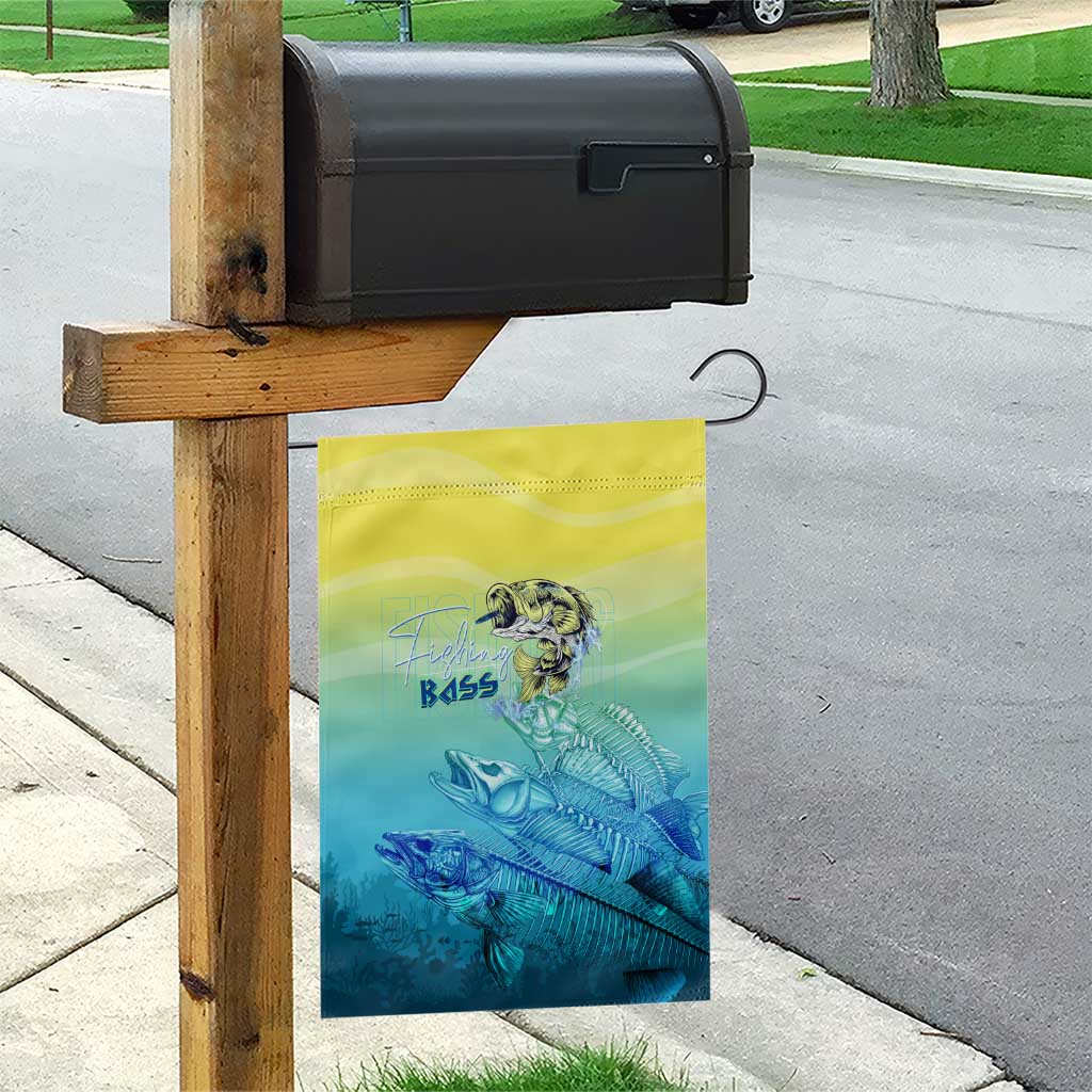 Fishing Bone Summer Bass Garden Flag Fishbone Ocean - Wonder Print Shop