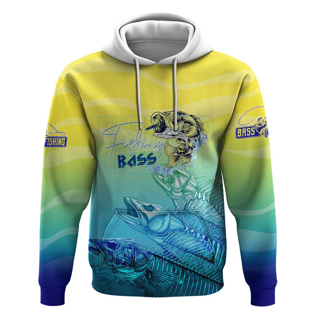 Personalized Fishing Bone Summer Bass Hoodie Fishbone Ocean - Wonder Print Shop