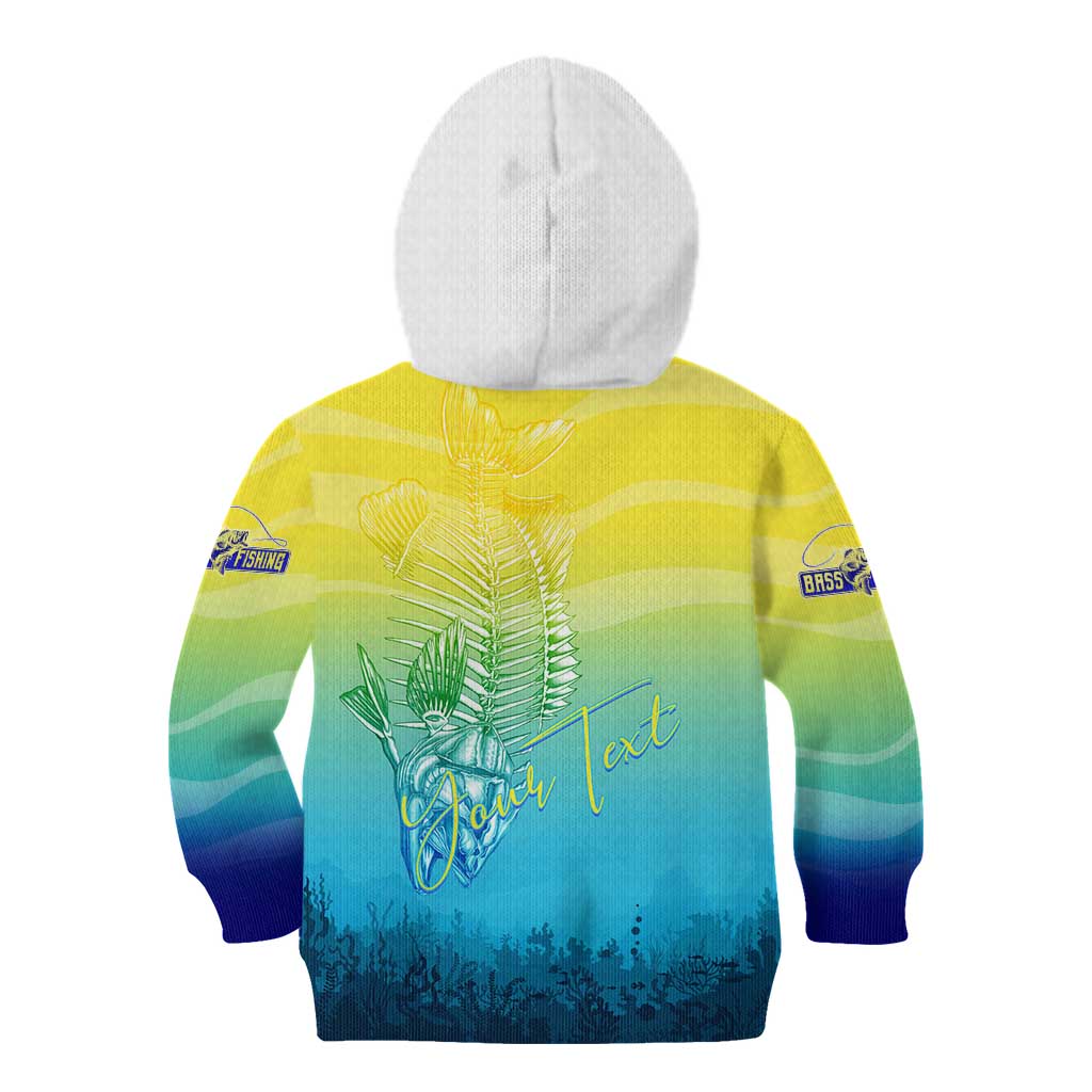Personalized Fishing Bone Summer Bass Kid Hoodie Fishbone Ocean - Wonder Print Shop