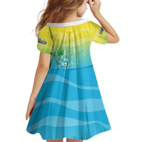 Personalized Fishing Bone Summer Bass Kid Short Sleeve Dress Fishbone Ocean - Wonder Print Shop