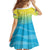 Personalized Fishing Bone Summer Bass Kid Short Sleeve Dress Fishbone Ocean - Wonder Print Shop