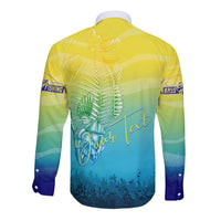 Personalized Fishing Bone Summer Bass Long Sleeve Button Shirt Fishbone Ocean - Wonder Print Shop