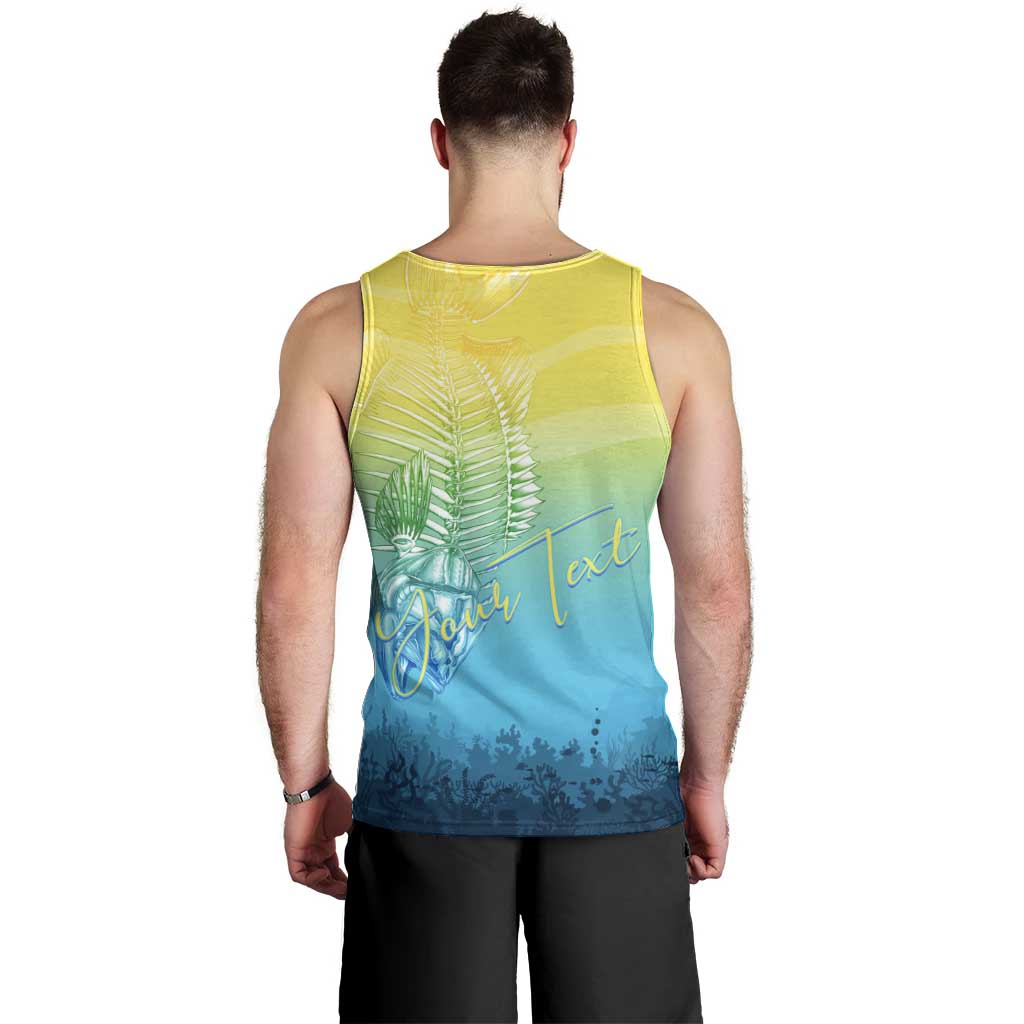Personalized Fishing Bone Summer Bass Men Tank Top Fishbone Ocean - Wonder Print Shop
