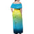 Personalized Fishing Bone Summer Bass Off Shoulder Maxi Dress Fishbone Ocean - Wonder Print Shop