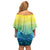 Personalized Fishing Bone Summer Bass Off Shoulder Short Dress Fishbone Ocean - Wonder Print Shop