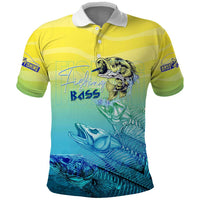 Personalized Fishing Bone Summer Bass Polo Shirt Fishbone Ocean - Wonder Print Shop