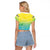 Personalized Fishing Bone Summer Bass Raglan Cropped T Shirt Fishbone Ocean - Wonder Print Shop