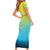 Personalized Fishing Bone Summer Bass Short Sleeve Bodycon Dress Fishbone Ocean - Wonder Print Shop