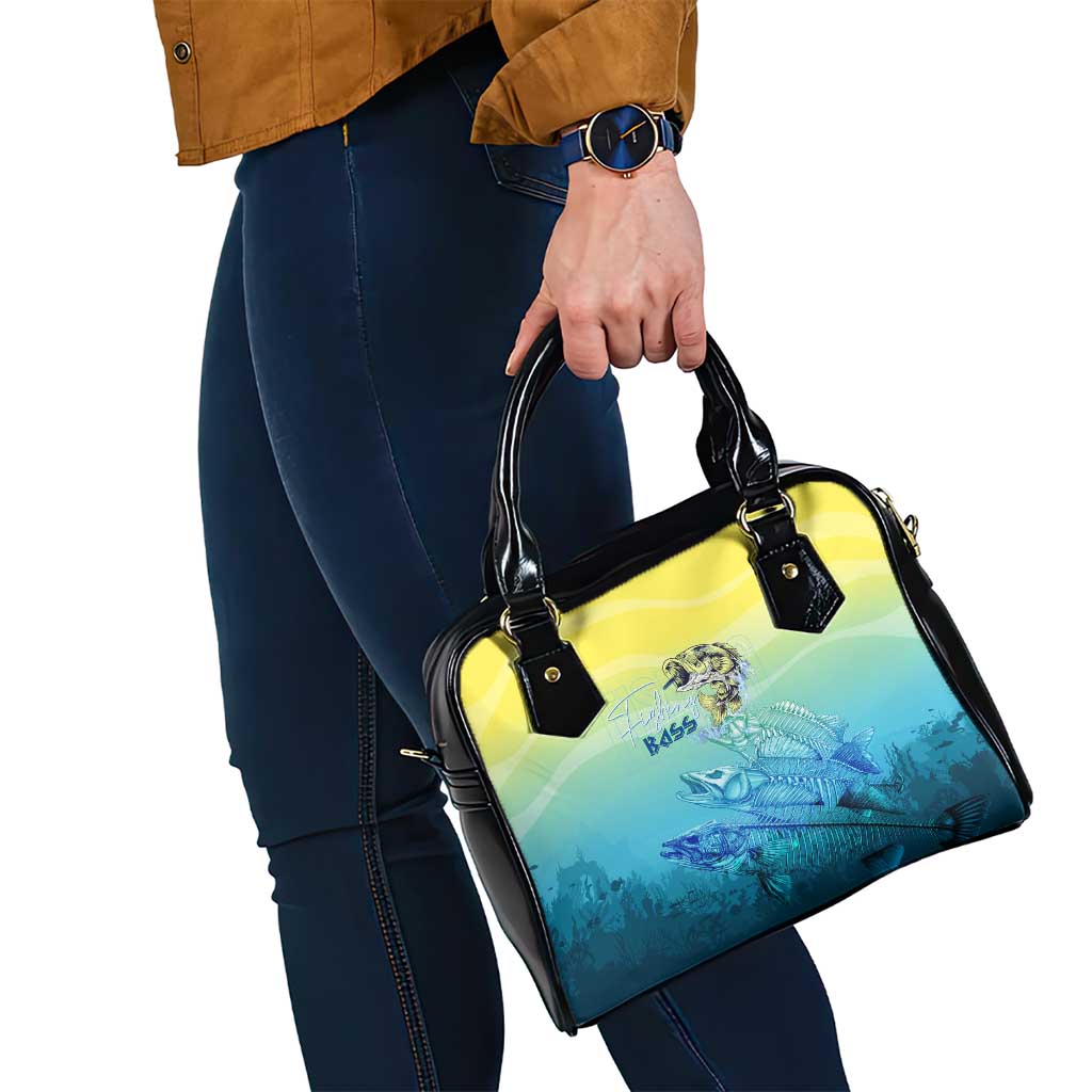 Fishing Bone Summer Bass Shoulder Handbag Fishbone Ocean