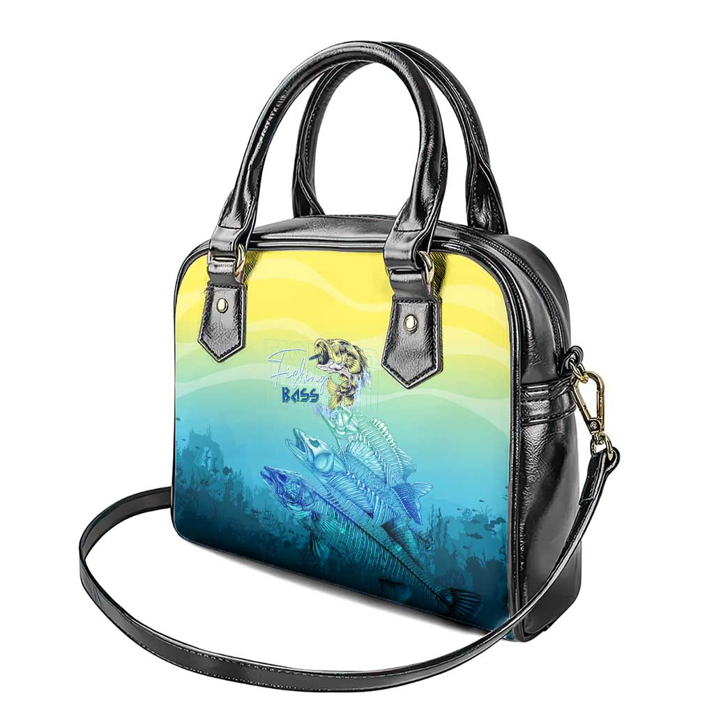 Fishing Bone Summer Bass Shoulder Handbag Fishbone Ocean