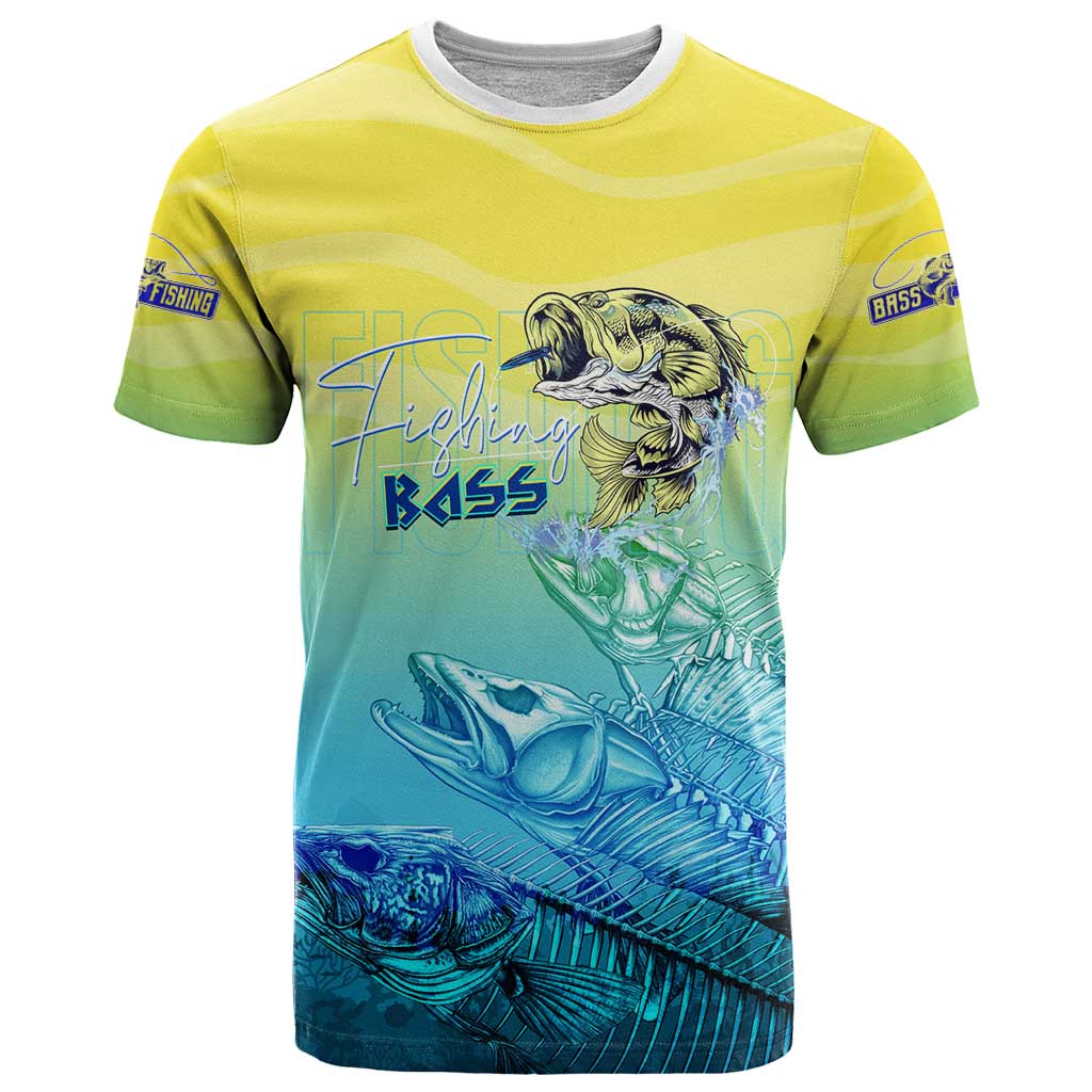 Personalized Fishing Bone Summer Bass T Shirt Fishbone Ocean - Wonder Print Shop