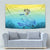 Fishing Bone Summer Bass Tapestry Fishbone Ocean - Wonder Print Shop